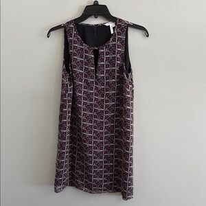 BCBGeneration Purple and Black Patterned Mini Dress